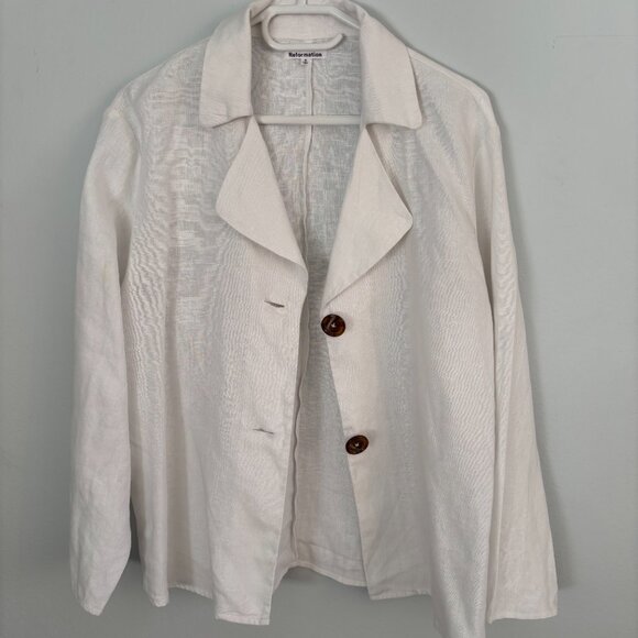 Reformation Alonso Linen Top -- Size Small - Picture 2 of 8